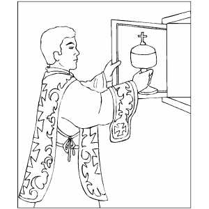 Communion coloring page