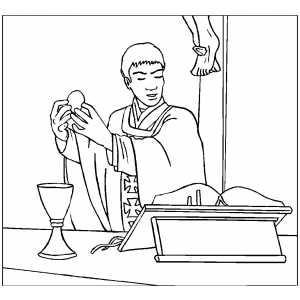 Communion Scene coloring page