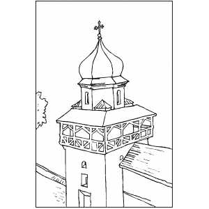 Christian Church coloring page