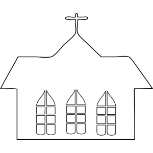 Church Building coloring page