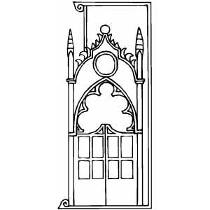 Church Door Border coloring page