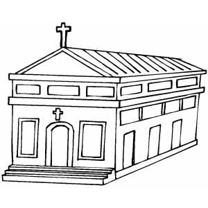 Church With Multiple Windows coloring page