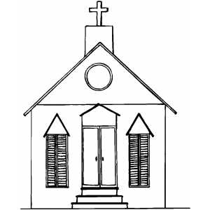 Church With Round Window coloring page