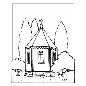 Little Chapel coloring page