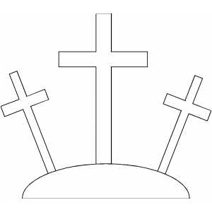 Three Crosses coloring page