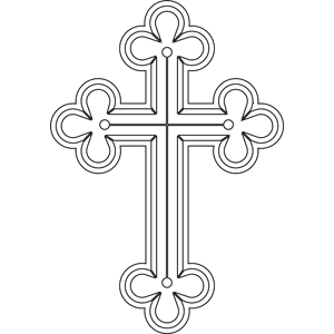 Trefoil Cross coloring page