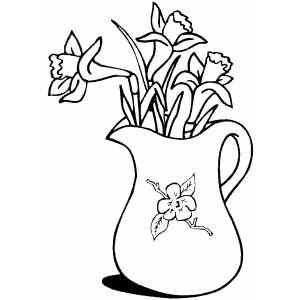 Lilies coloring page