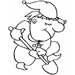 Digging Elf coloring page