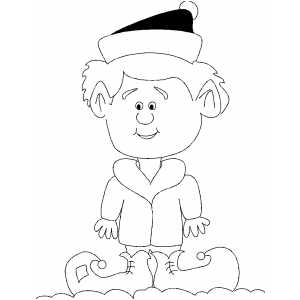 Elf Kid coloring page