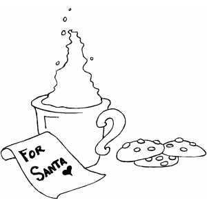 Cookies And Chocolate For Santa coloring page