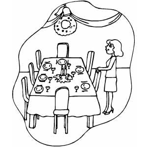 Dinner Table coloring page