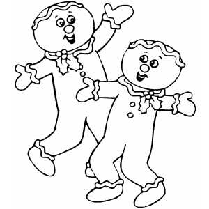 Gingerbread Men coloring page
