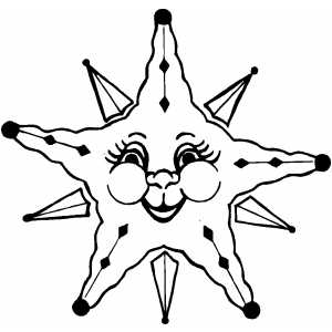 Smiling Star coloring page