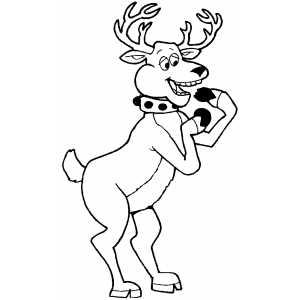 Dancing Reindeer coloring page