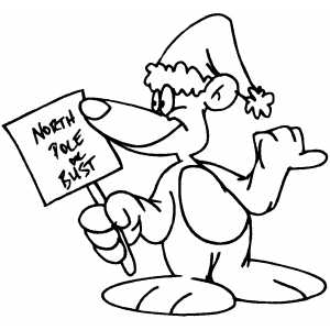 North Pole Or Bust coloring page