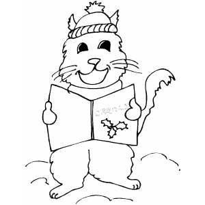 Singing Cat coloring page