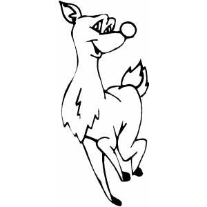 Small Reindeer coloring page