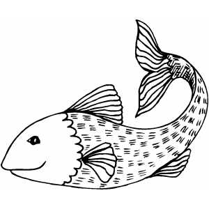 Smiling Fish coloring page