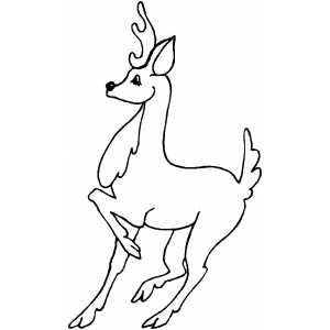 Stopped Reindeer coloring page