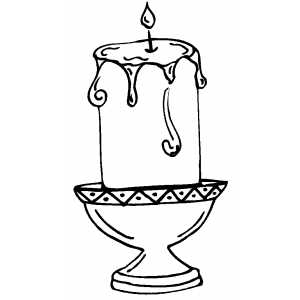 Candle coloring page