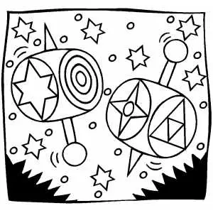 Dreidels coloring page