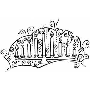 Menorah coloring page