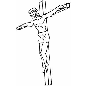 Crucified Jesus coloring page