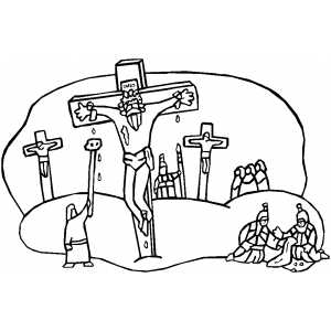 Crucifixion coloring page