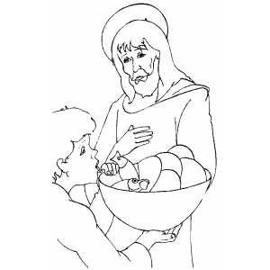 Jesus And Boy coloring page