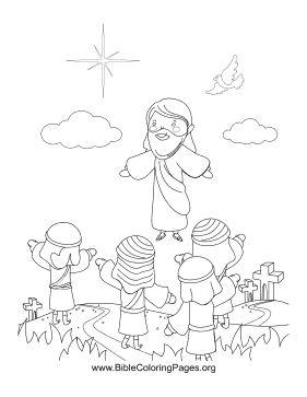 Jesus Ascension coloring page