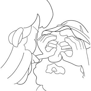 jesus heals the blind man coloring page