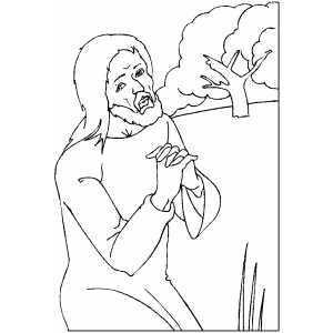 Jesus In Gethsemane coloring page