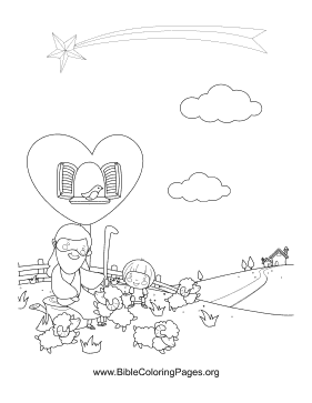 Jesus Sheep Vertical coloring page