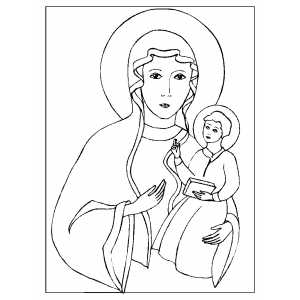 Madonna And Child coloring page