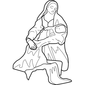 Mother and Child coloring page