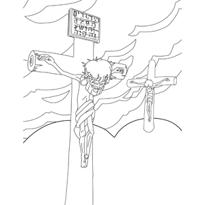 The Crucifixion coloring page
