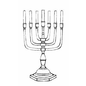 Menorah coloring page