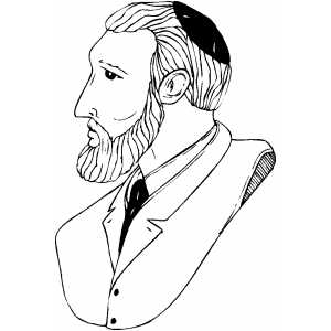 Rabbi coloring page