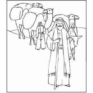 Abraham Leading People coloring page