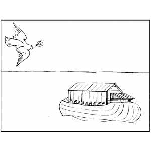 Dove Returning With Branch coloring page