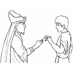 Joseph And Pharaoh coloring page