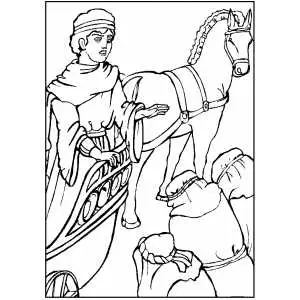 Joseph In Chariot Coloring Page