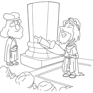 King Darius Issues a Decree to Search the Archives of Babylon coloring page