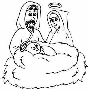 Manger coloring page