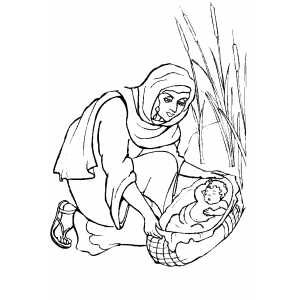 Moses Baby coloring page