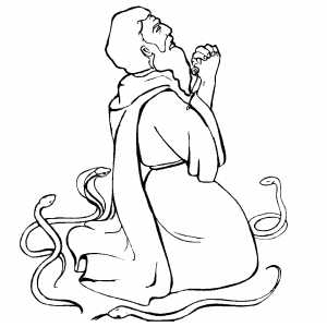 Moses Praying coloring page