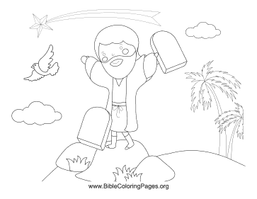 Moses Stone Tablets coloring page