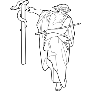 Moses and Bronze Snake coloring page