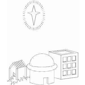 Nativity Scene coloring page