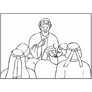 Noah Talking To People coloring page